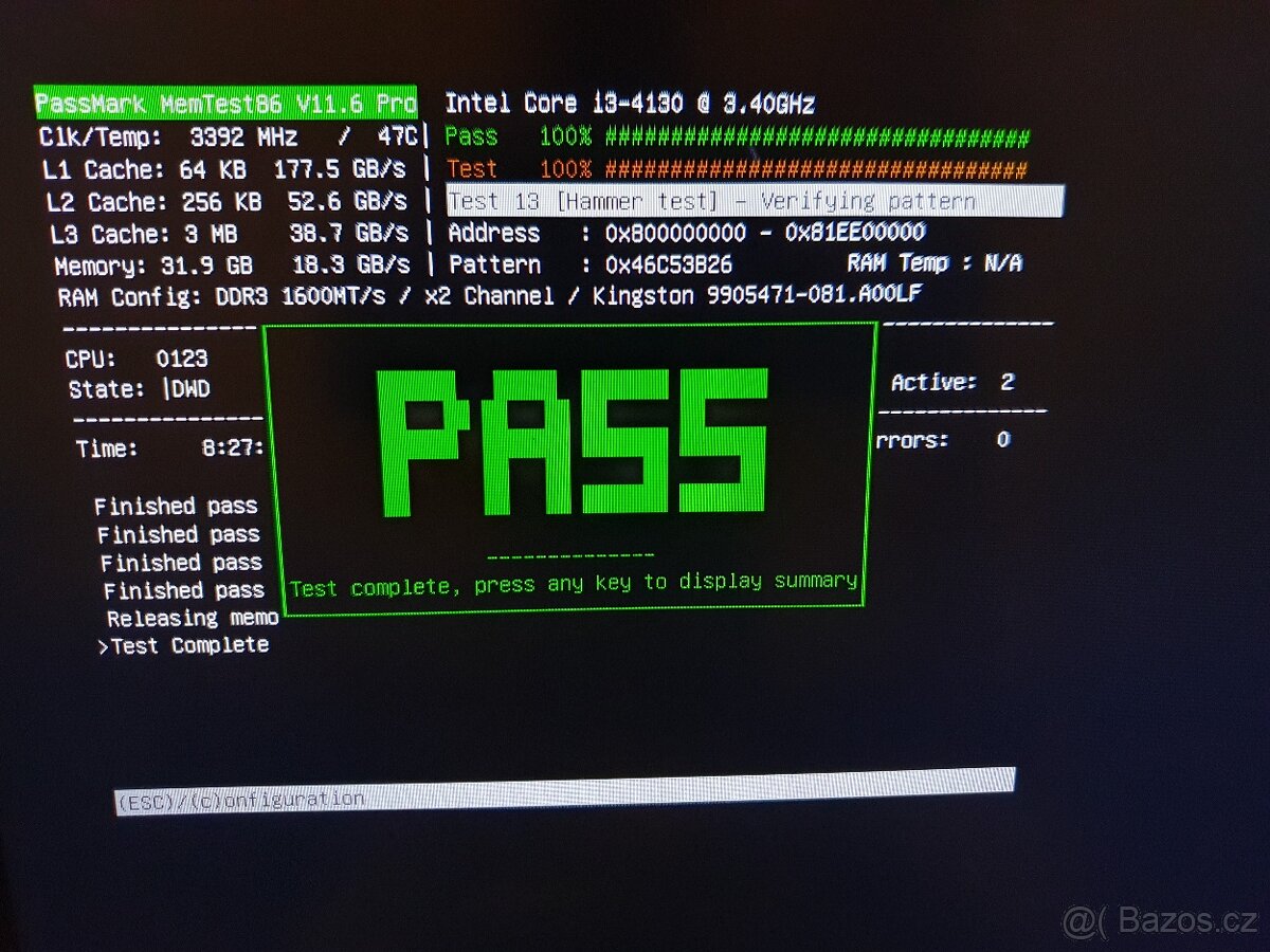 4x 8gb ddr3 do PC (prošly včechny MemTest86) (2) - 5