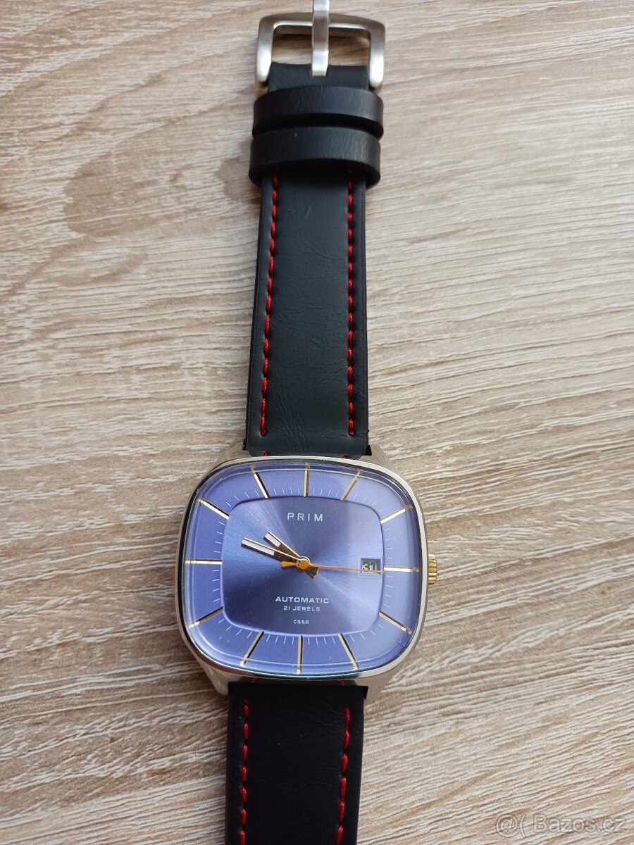 Prodám hodinky prim automatic tv fialky top stav - 5