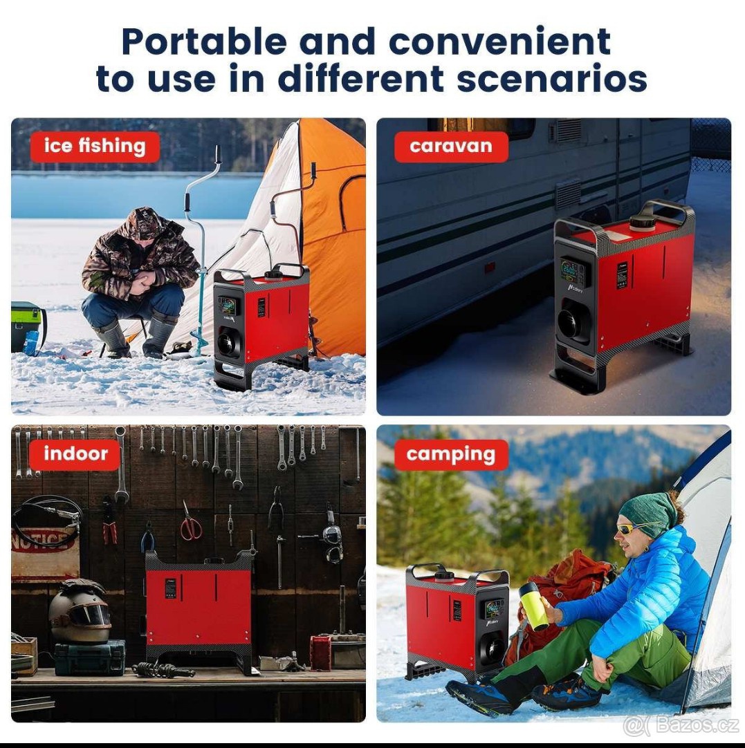 Naftové topení 5 -8 kW, 12/24V, Auto START/STOP, BT - 5