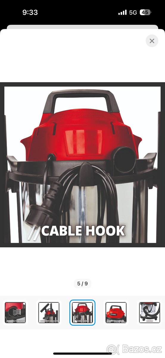 EINHELL Vysavač pro mokré i suché sání TC-VC 1812 S, 2342370 - 5