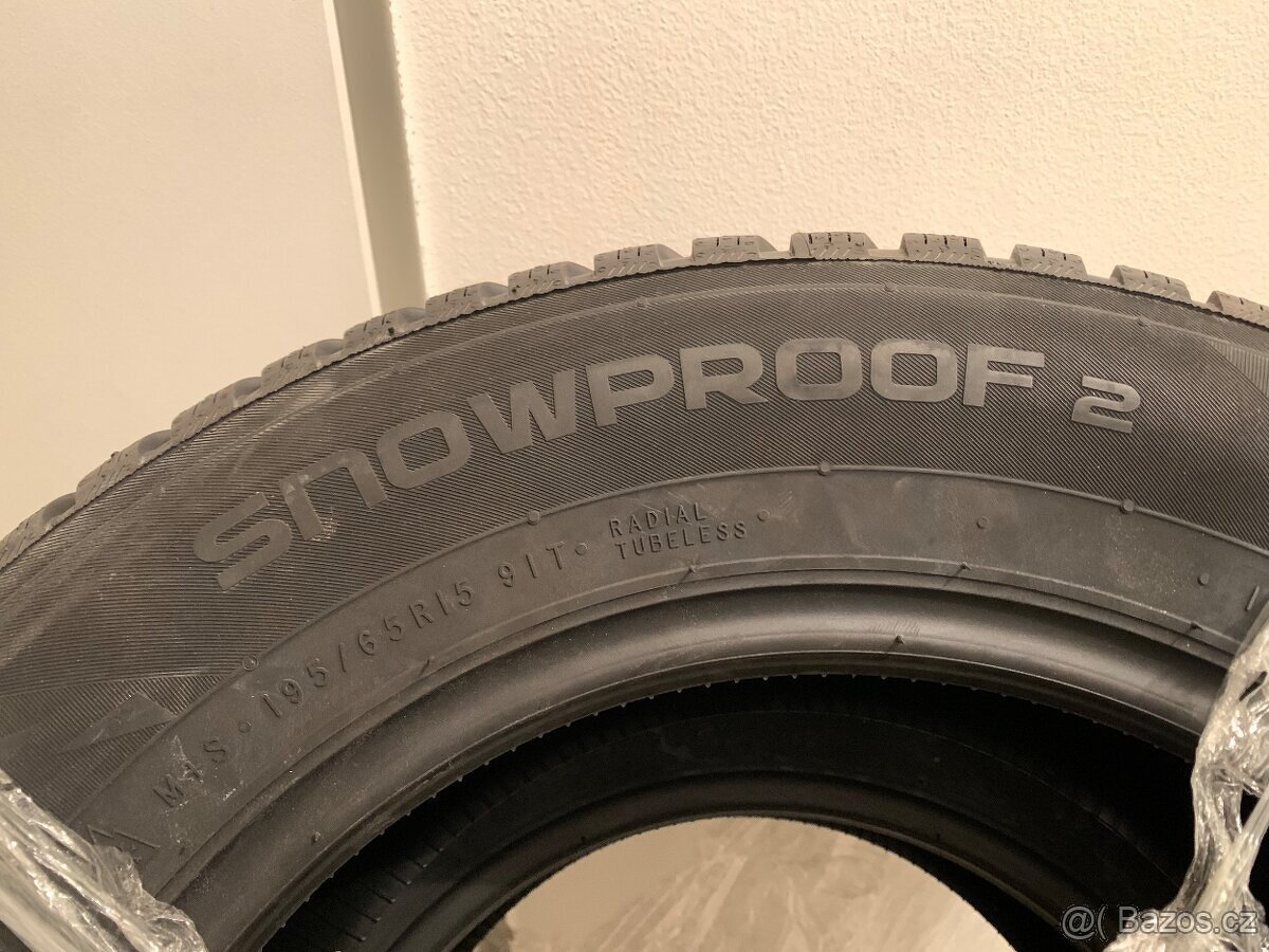 4x Nové zimní 15" pneu Nokian Snowproof 2 195/65 R15 záruka - 5