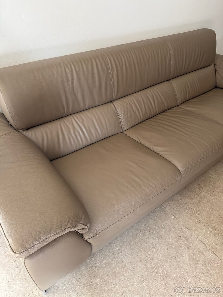 Italská kožená sedačka - 5