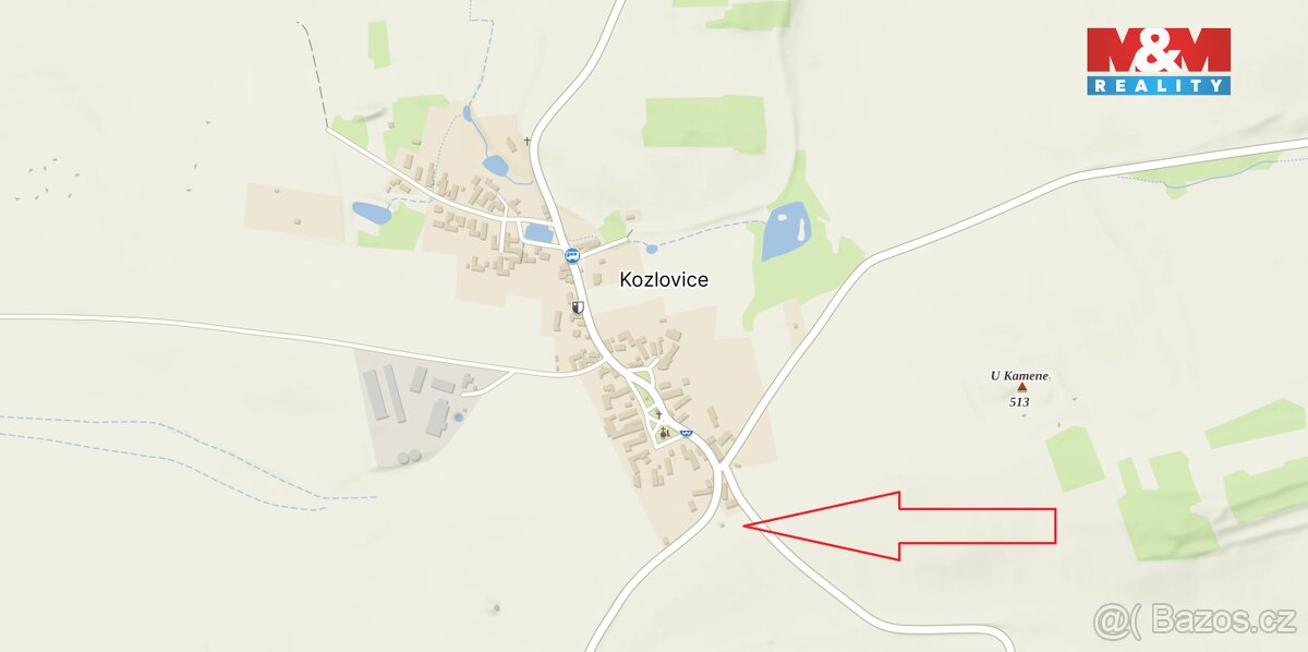 Prodej pole, 1662 m², Kozlovice - 5