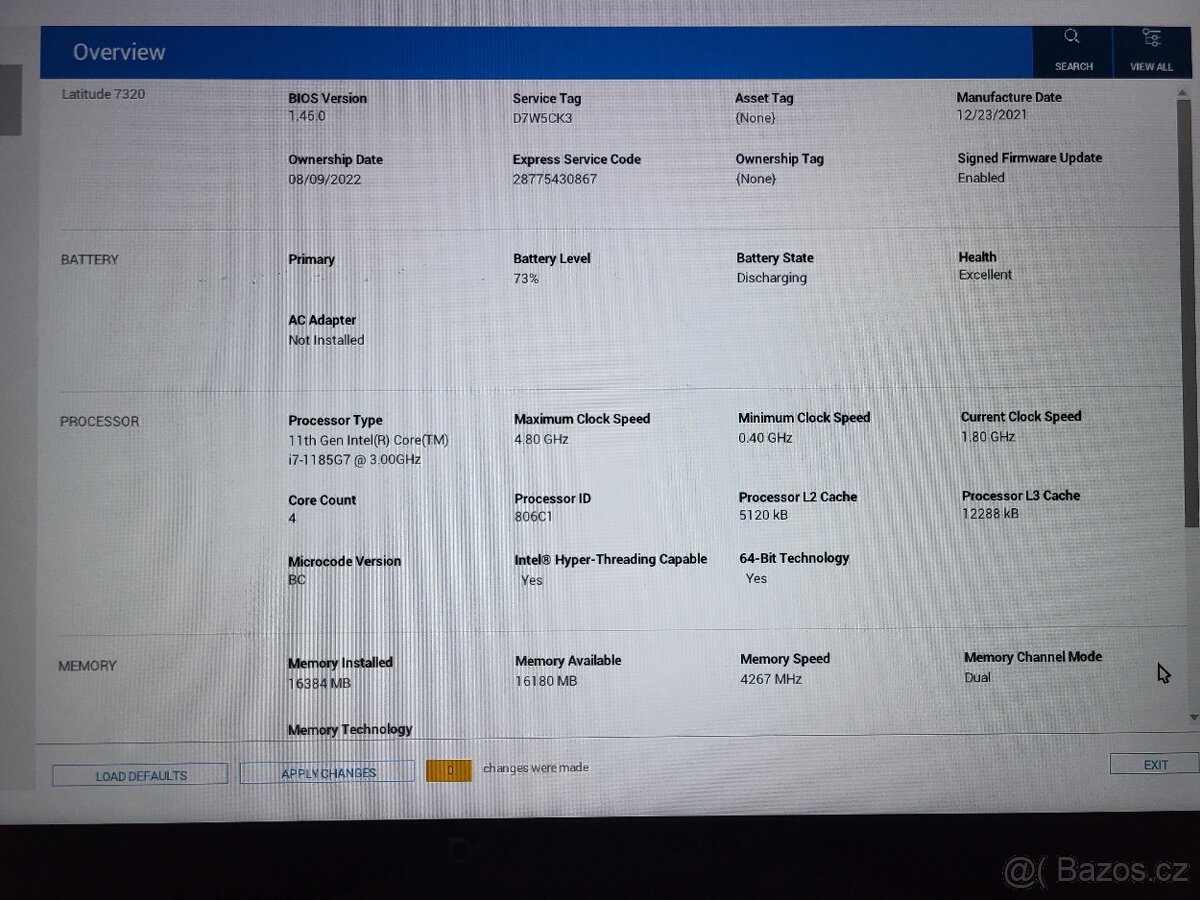 Notebook DELL Latitude 7320 - 5