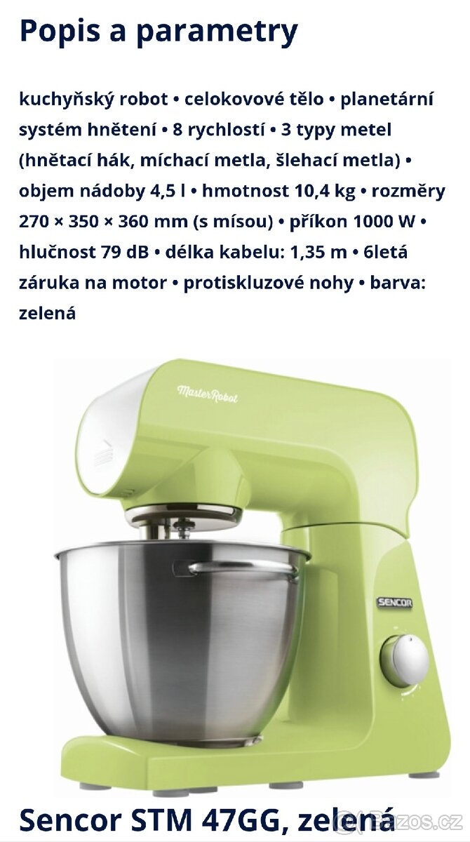 Kuchyňský robot Sencor - 5