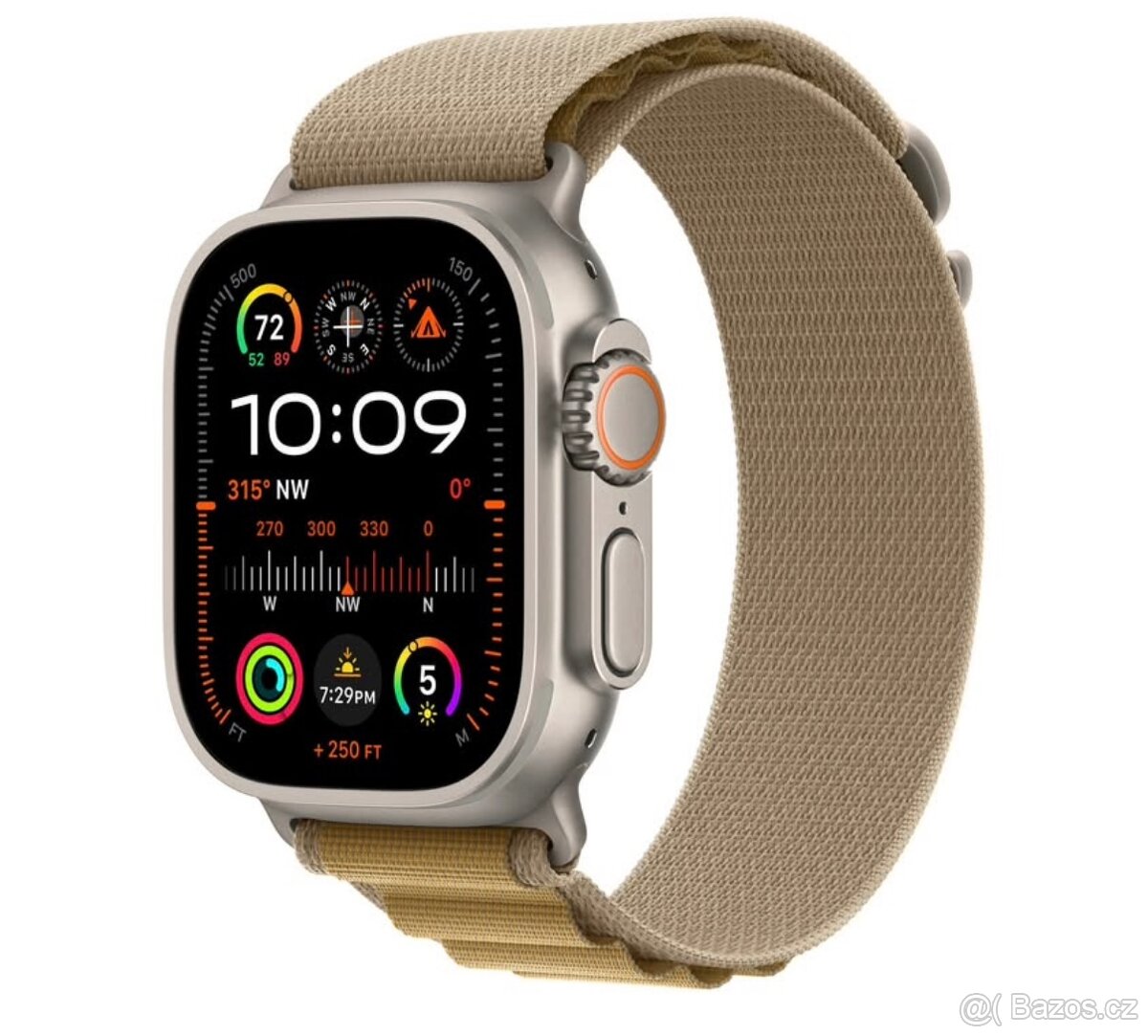 Apple Watch Ultra 2 žlutohnědý Alpský tah – malý - 5