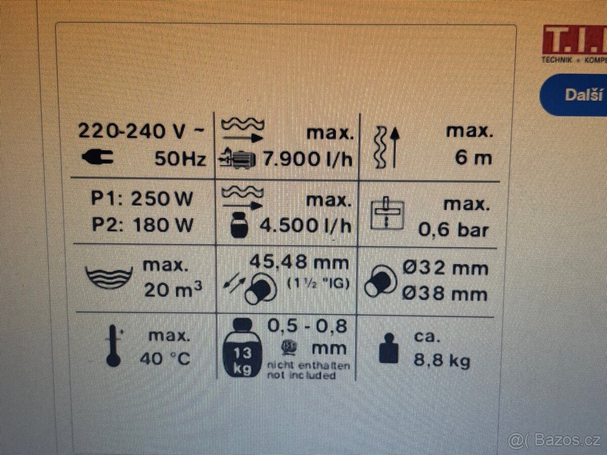 Písková filtrace TIP SPF 180 - 5