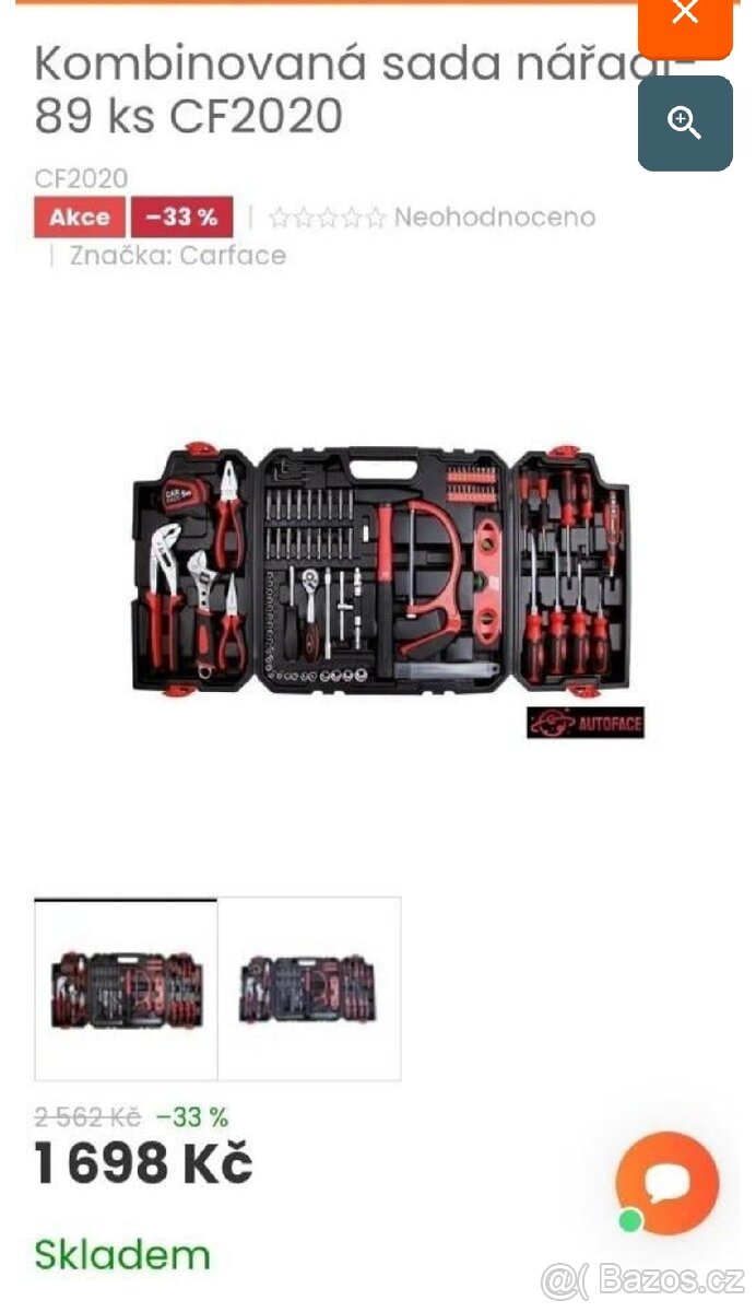 Kombinovaná sada nářadí - 89 ks (Car Face) - 5