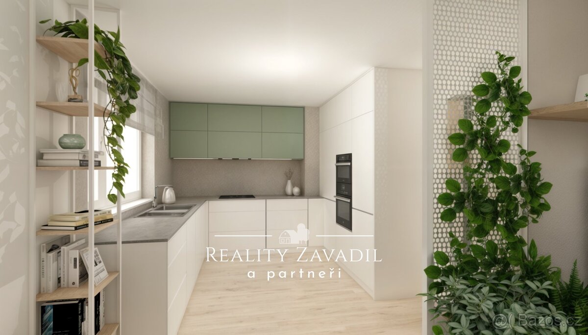 Prodej bytu 2+1 s garáží a zahradou, Platěnice, Moravany - 5