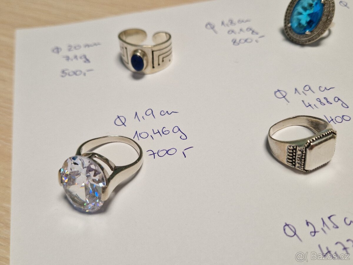 Stříbrné prsteny 925/1000 - 5