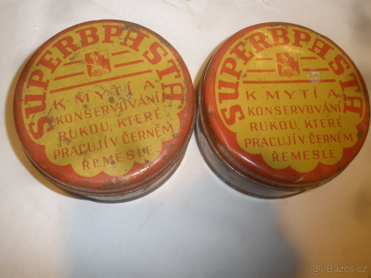 Staré plechovky-pasta na mytí rukou - 5