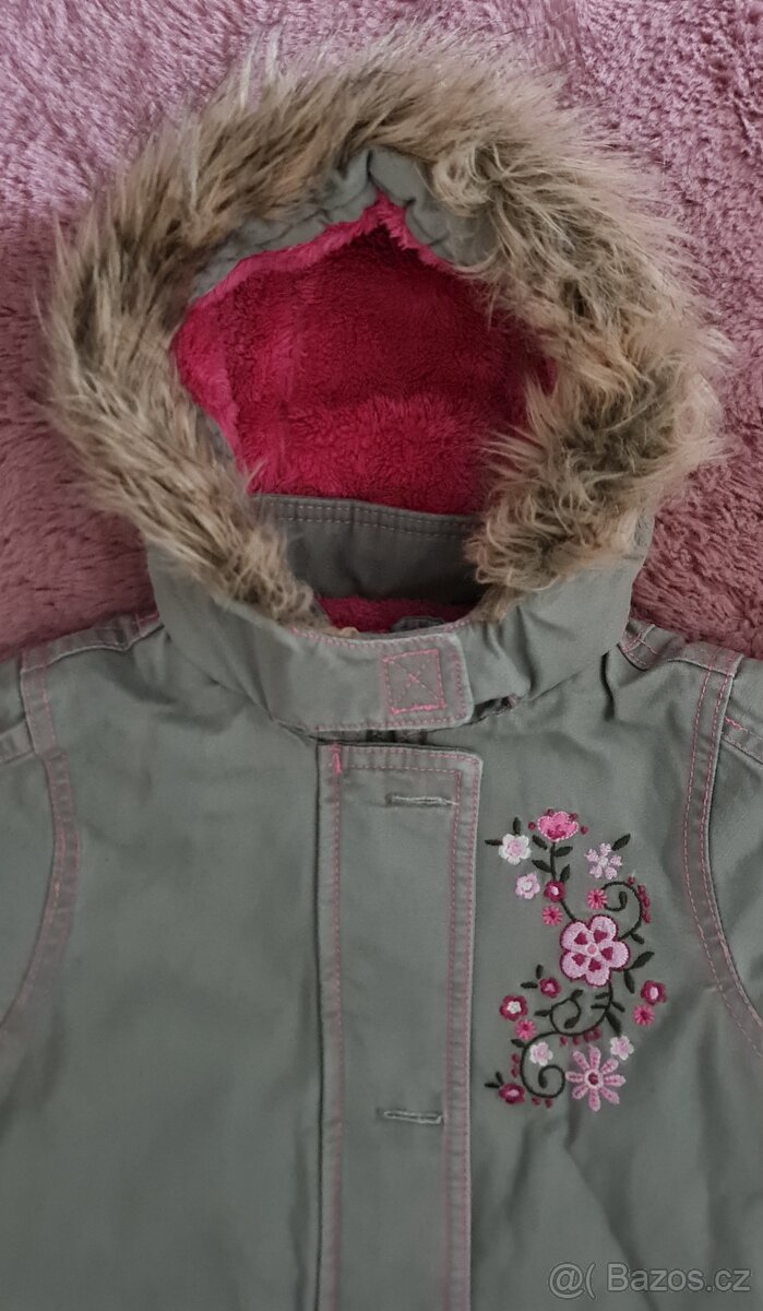 dívčí zimní bunda/kabát CHEROKEE vel. 92 + zdarma papuče - 5