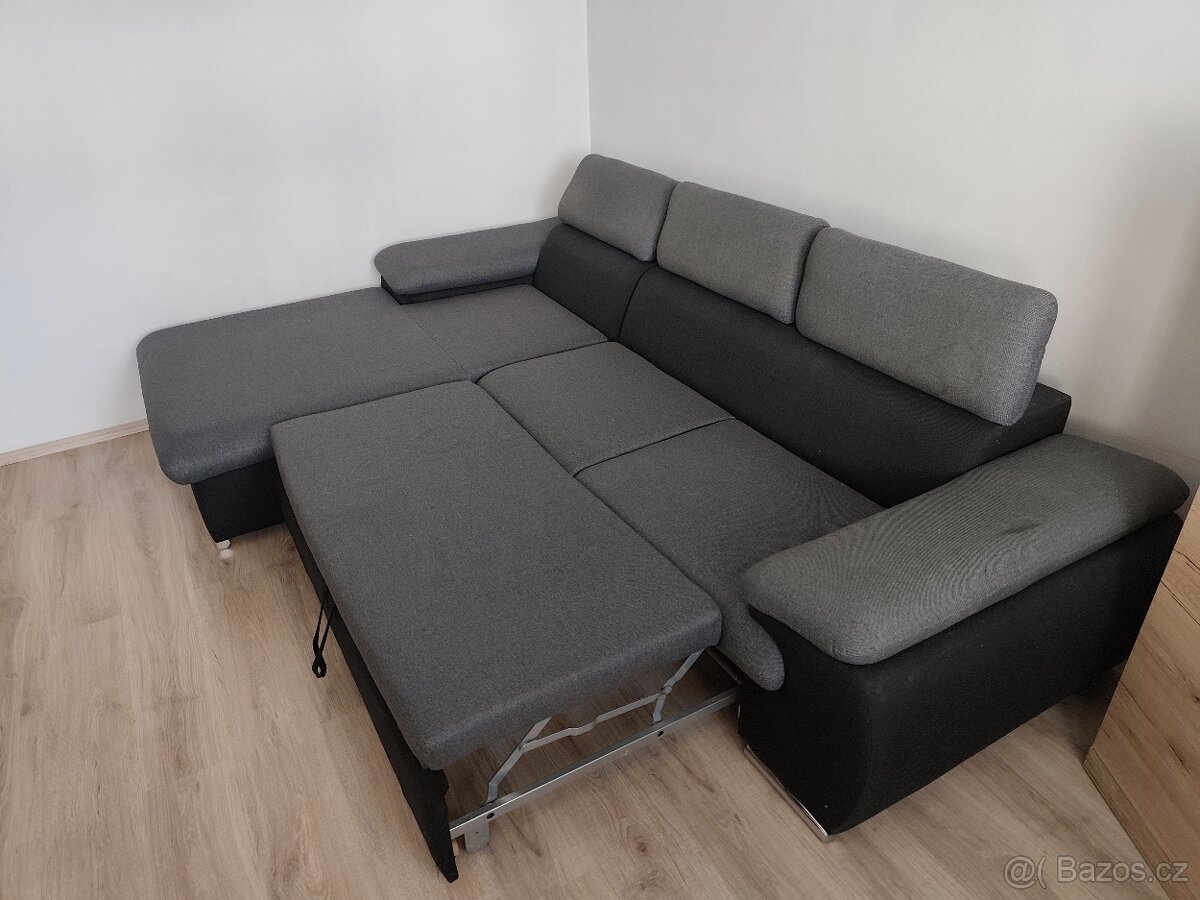Rohová rozkládací sedací souprava. - 5