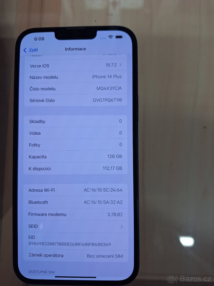 Apple iPhone 14 Plus, 128GB Midnight - 5