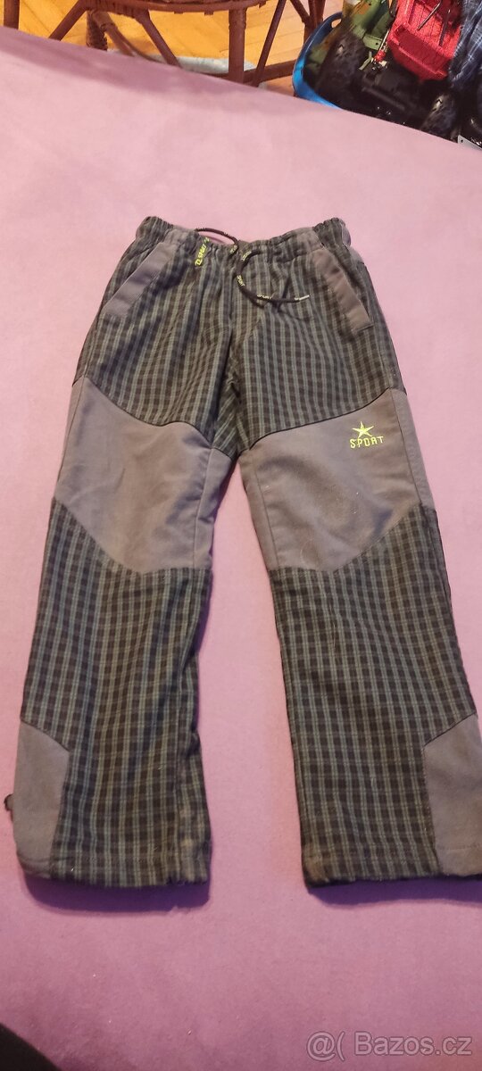 Oteplovačky zimní kalhoty vel.122 - 5