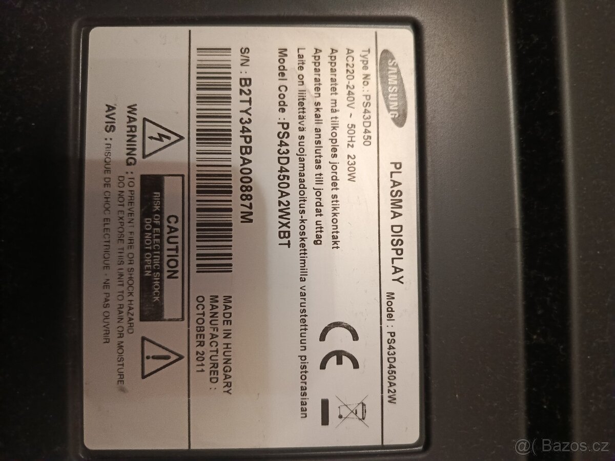 TV 43" Samsung PS43D450 - 5