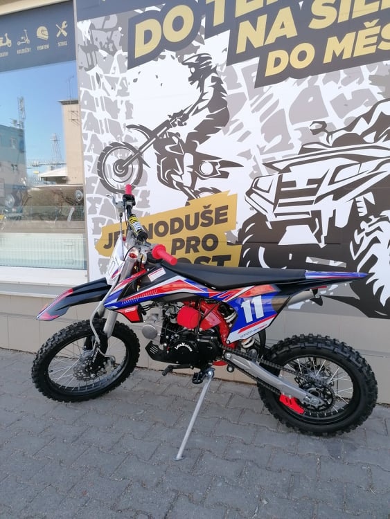 Pitbike Shark 125cc 17/14 E-start červená - 5