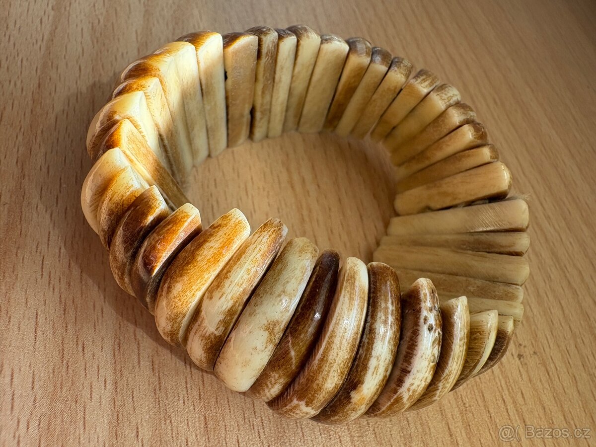 Vintage kostěný náramek - 5