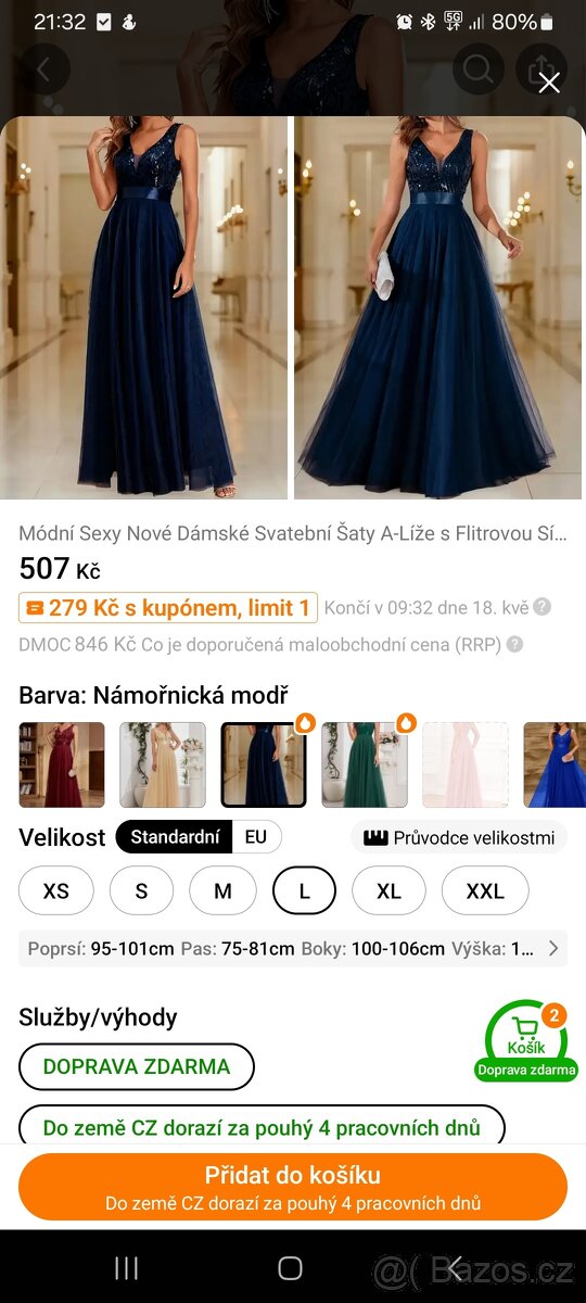 Spolecenske saty vel.L - 5
