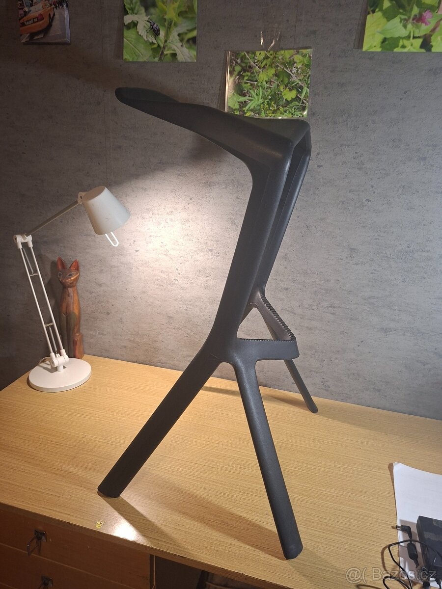 2× černá plastová barová židle - 5
