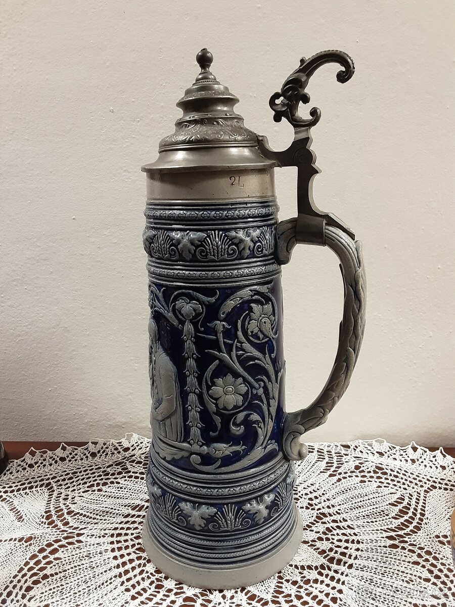 Starožitný keramický korbel - 5