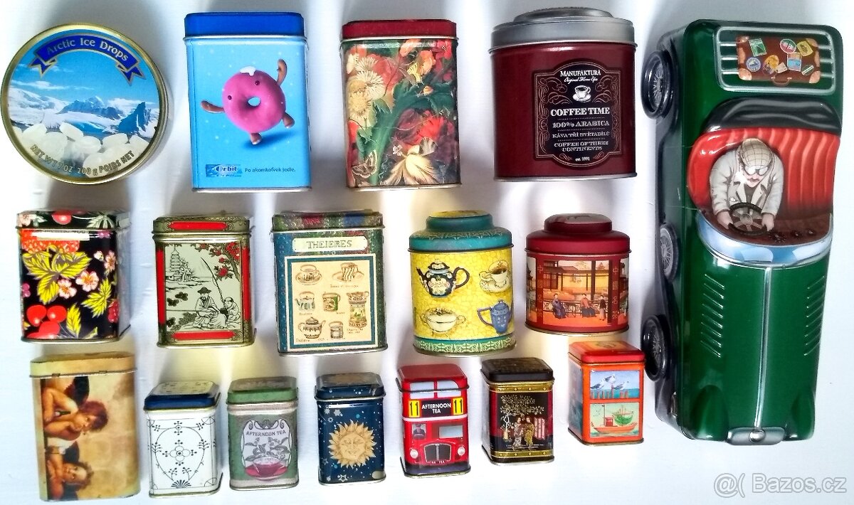 Dekorativní plechové krabičky plechovky nejen pro sběratele - 5