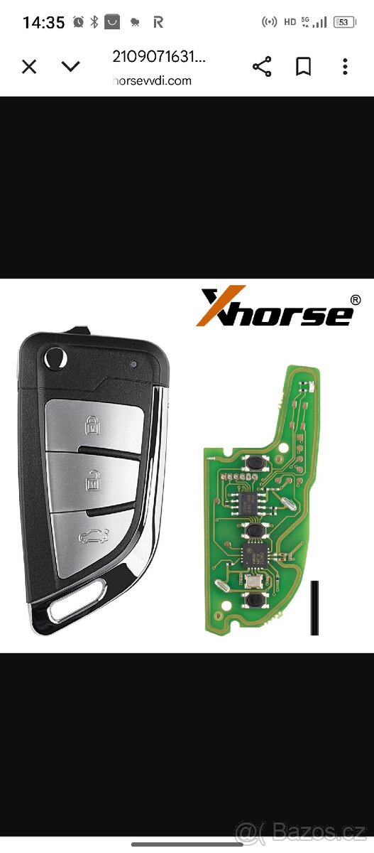 Klíč k vozidlu koncernu VW - 5