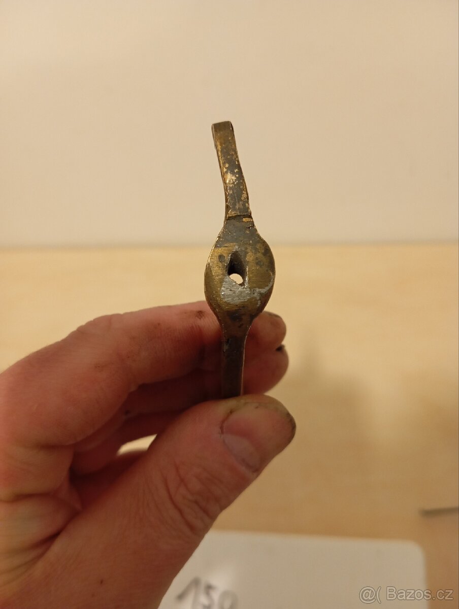 Mosazná páčka na předválečnou motorku - 5