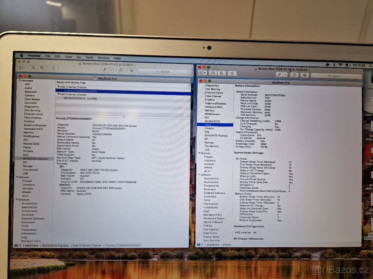 MacBook Pro 15" mid 2010 i5, 8GB, 250GB SSD - 5