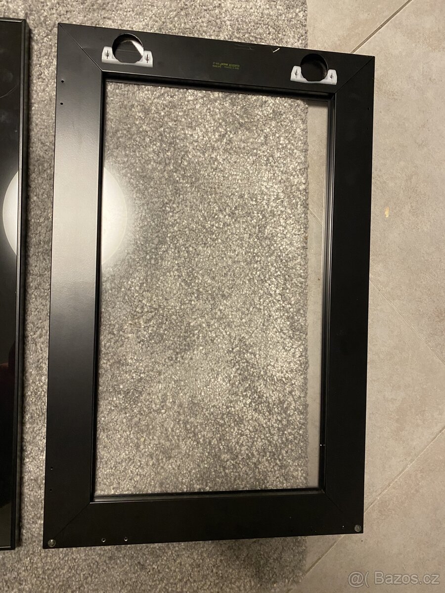 Sklenena dvirka na Ikea besta Skrinka 60x40 černy lem - 5