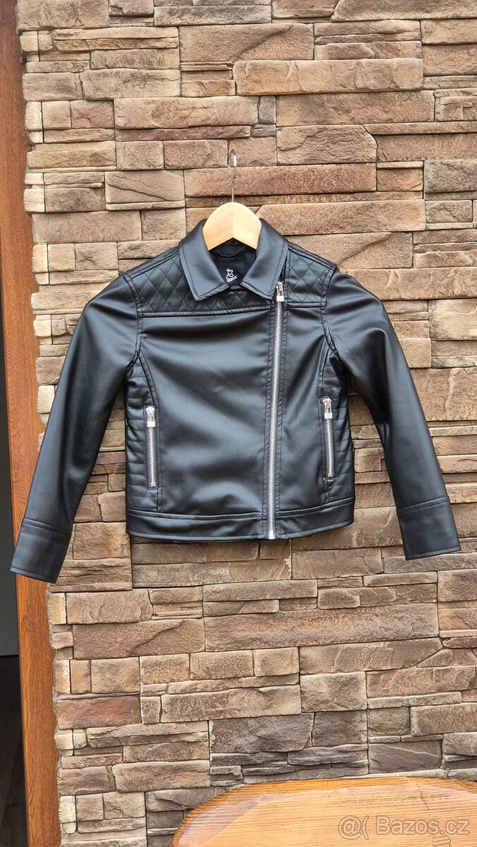 Prodám dívčí koženou bundu, vel. XS, černá - 5