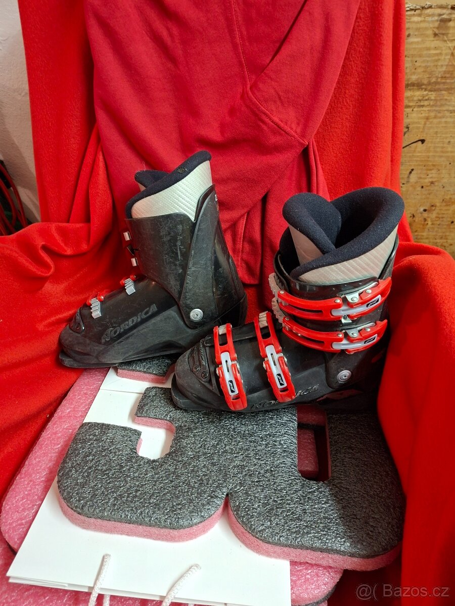 Dětské lyže 100mm + lyžáky - 5