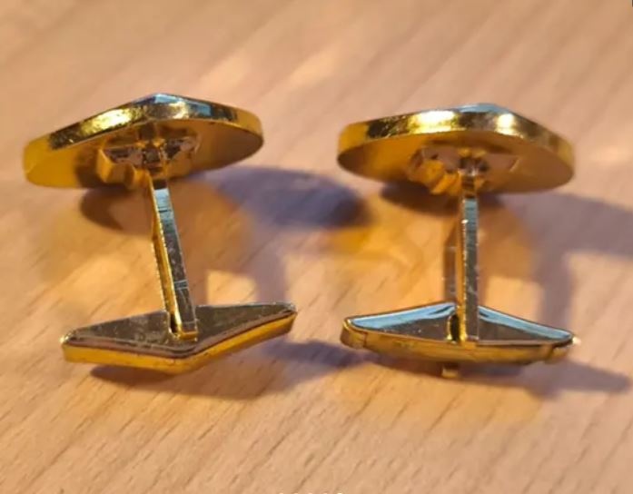 2 x retro manžetové knoflíky + spona na kravatu. - 5