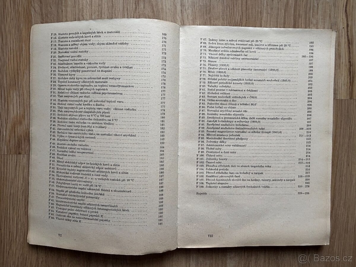 5-místné logar. tabulky+tabulky konstant, 1967 - 5