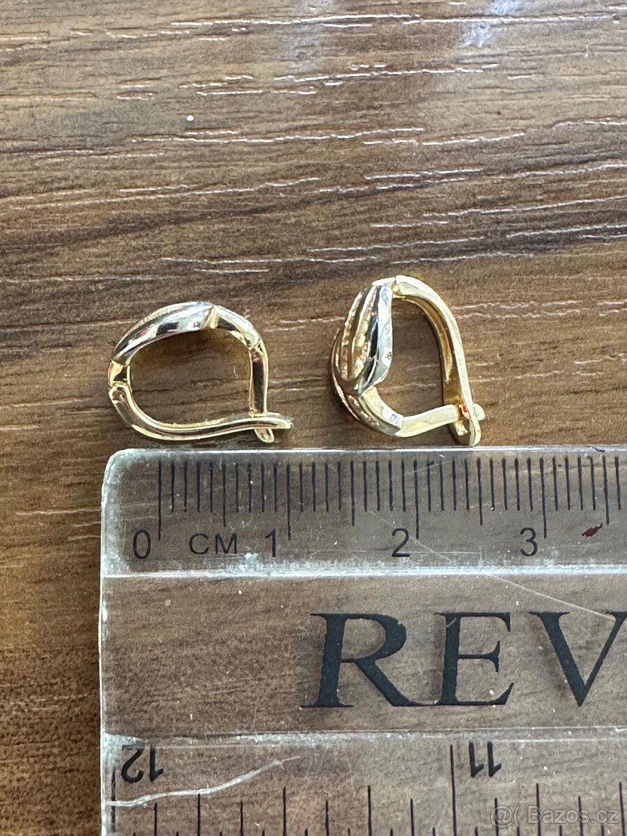 Zlaté náušnice, zdobené - 5