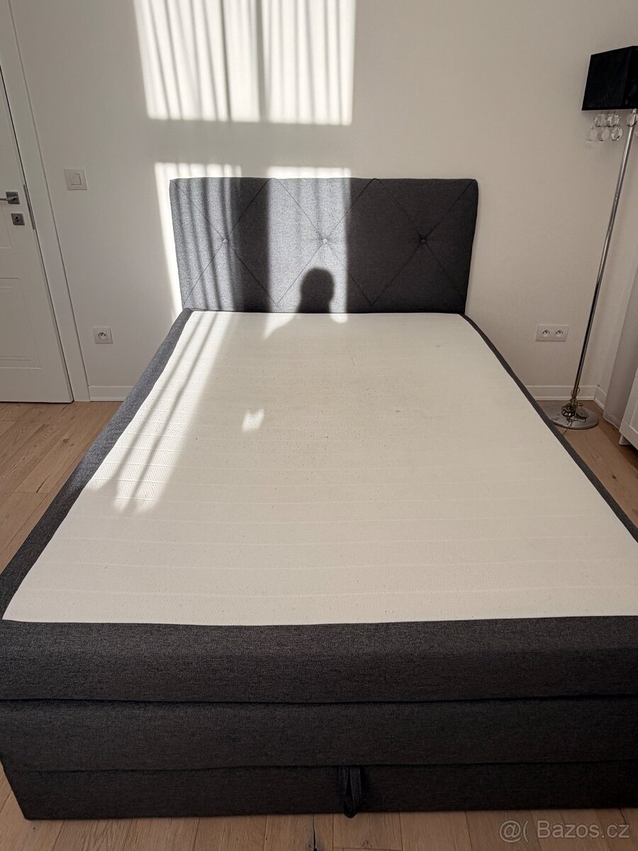 Boxspring postel s úložným prostorem 140x200 - 5