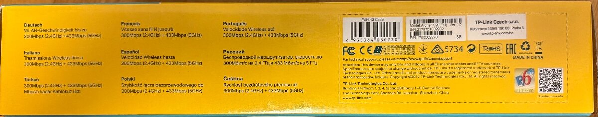 Wifi Router TP-link Archer C20, AC750 Dual Band - 5