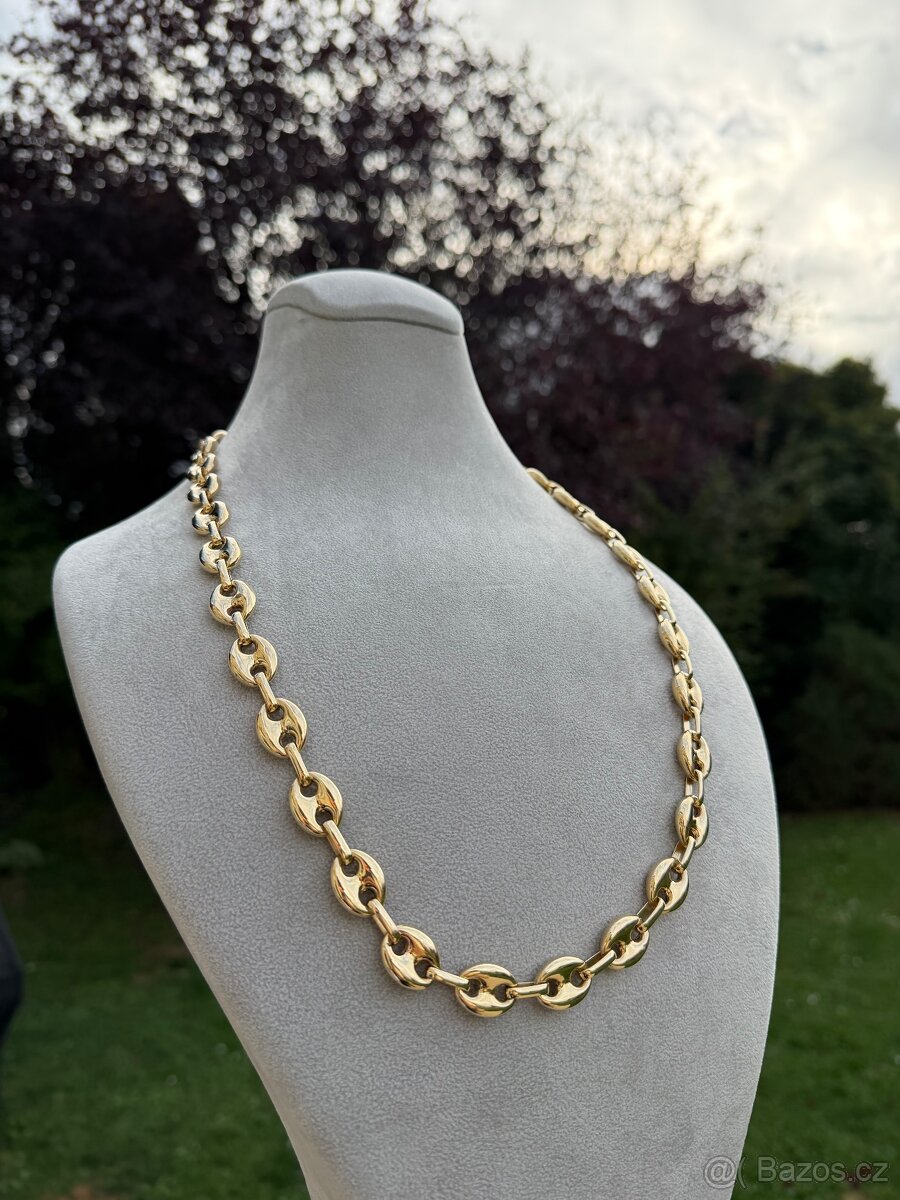 Zlatý řetěz 70g - 585 14k - 70cm - 12mm - NOVÝ ZLATO - VZOR - 5