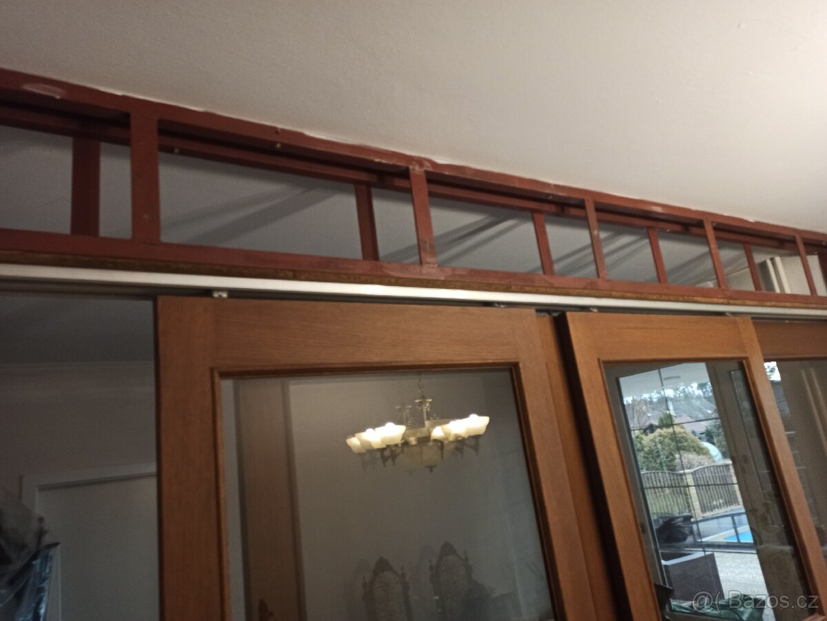 Prosklené interiérové, posuvné, 4 dílné dveře - 5