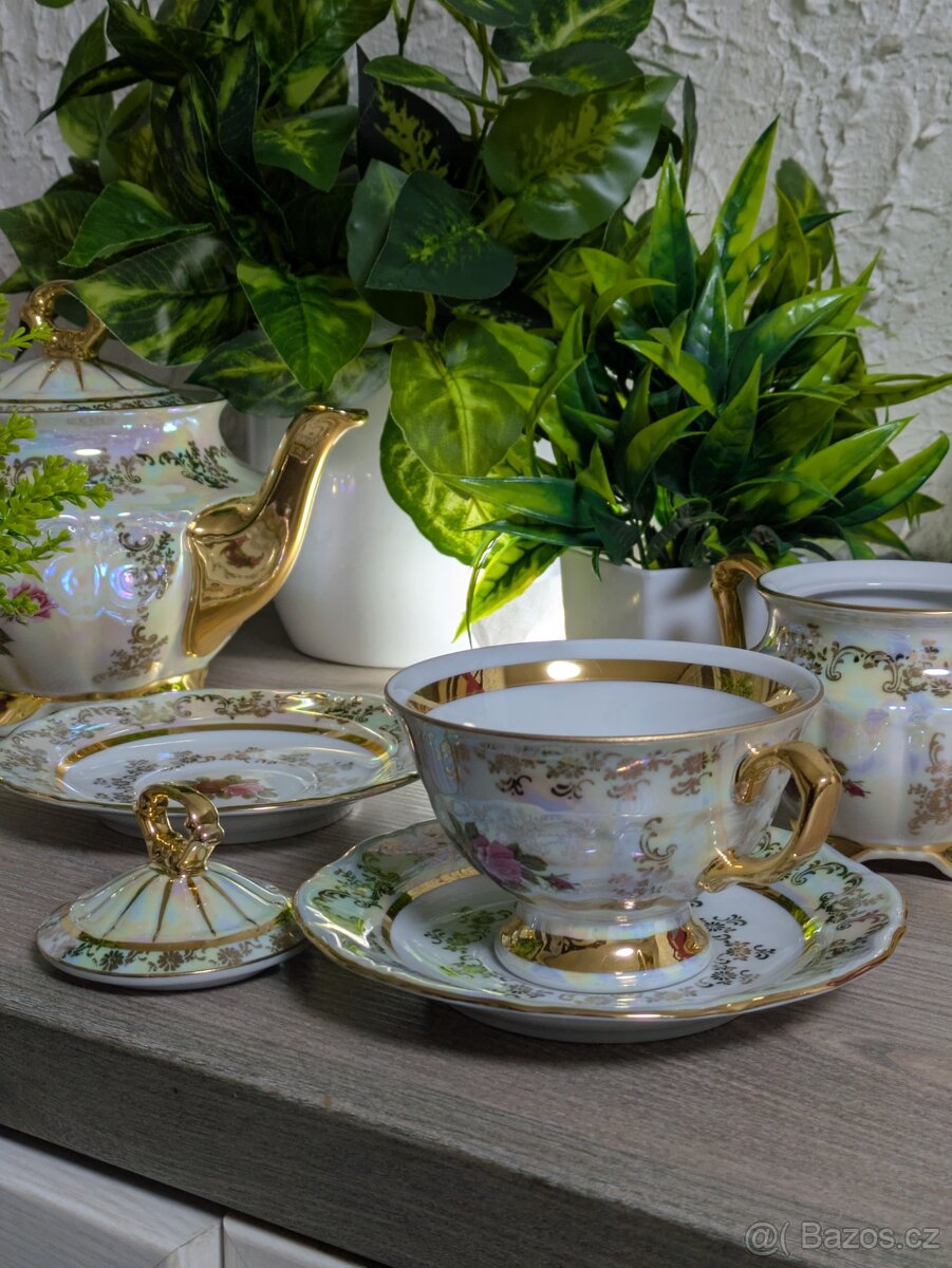 Luxusní porcelánový čajový servis Originál Decor - 5