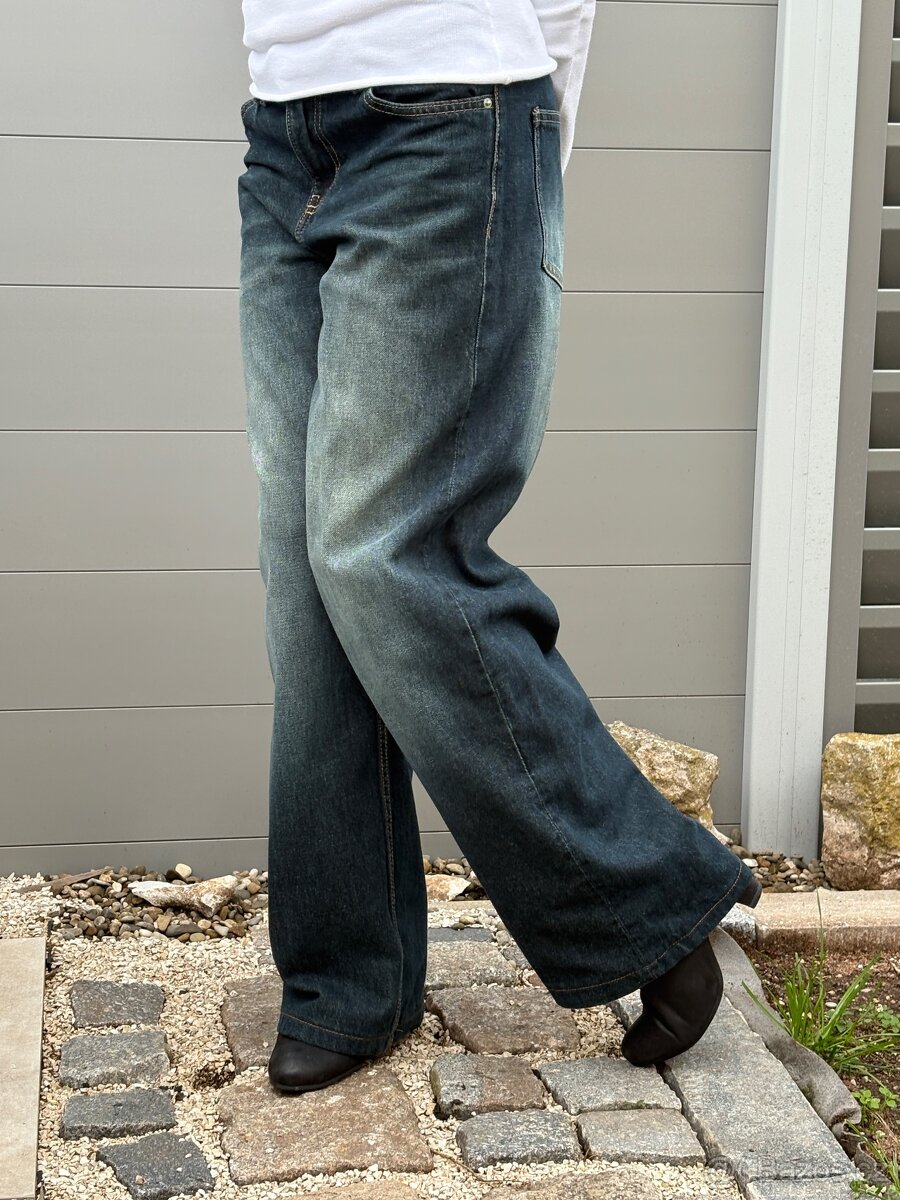 Bershka Baggy Low Waist 32 zkracena delka - 5