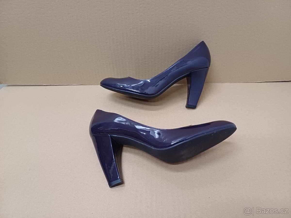 Tmavě fialové lakované lodičky vel.38 - 5