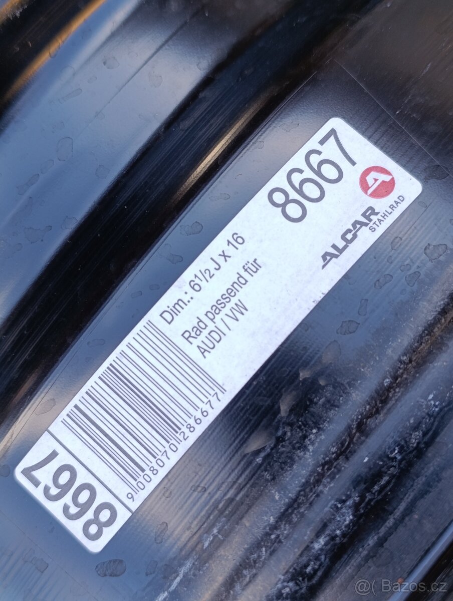 Plechové disky R16 Škoda, VW, Audi, Seat - 5