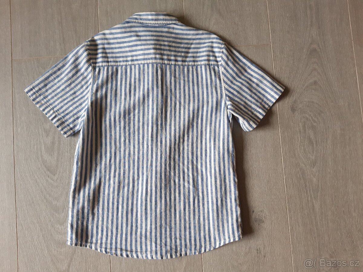 Košile lněná H&M vel. 152 TOP STAV - 5