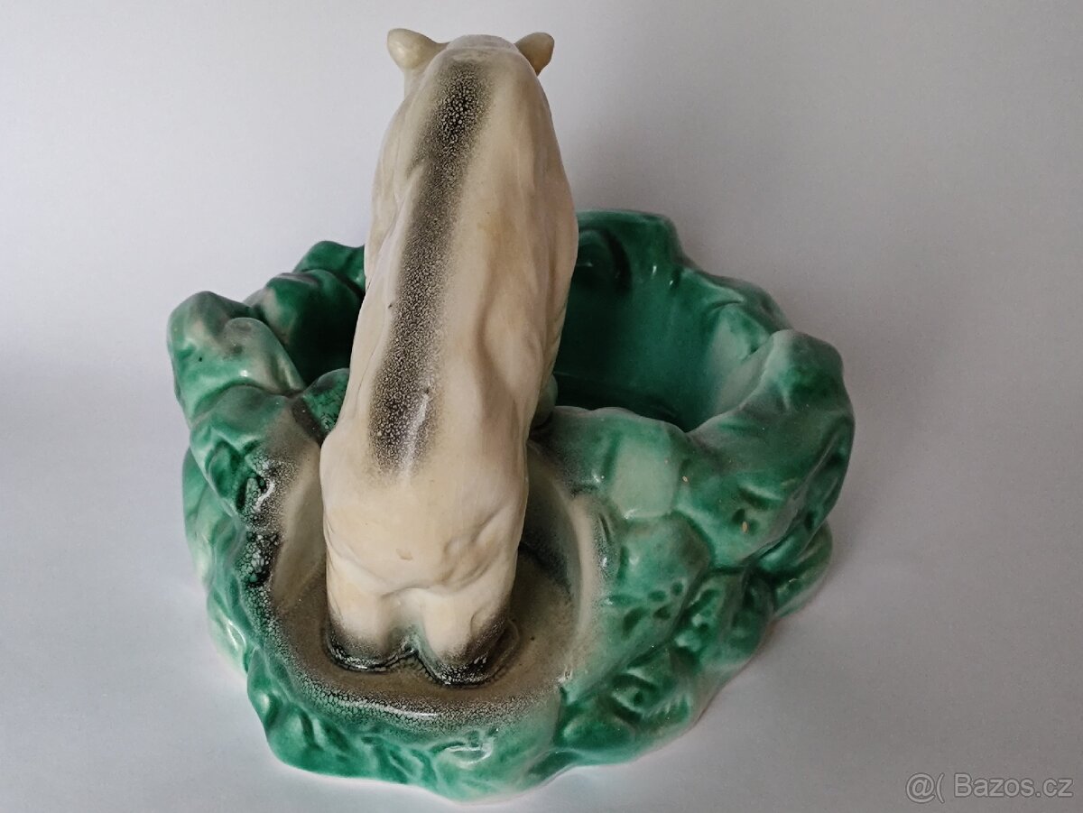 Starožitný popelník s medvědem, Ditmar Urbach, pošta 75.- - 5