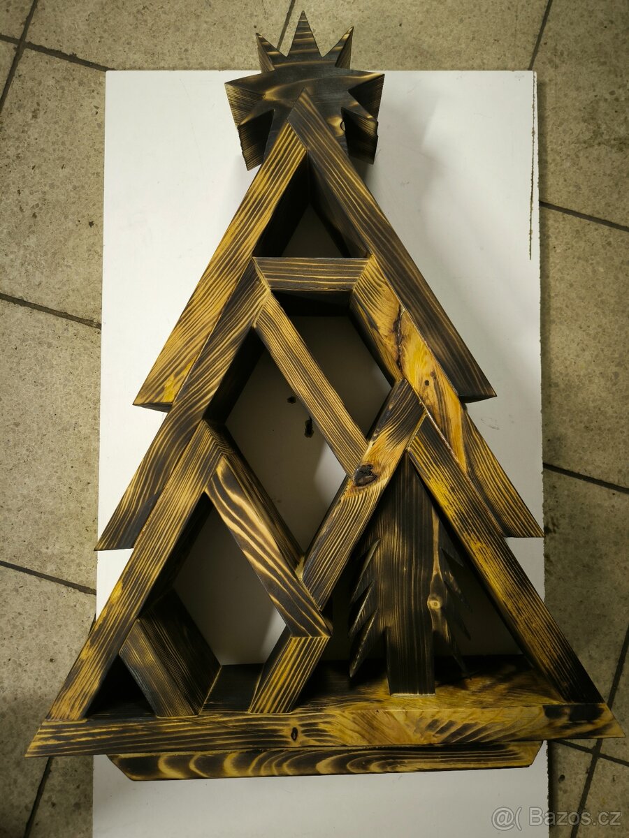 Vánoční dřevěné dekorativní stromečky - 5