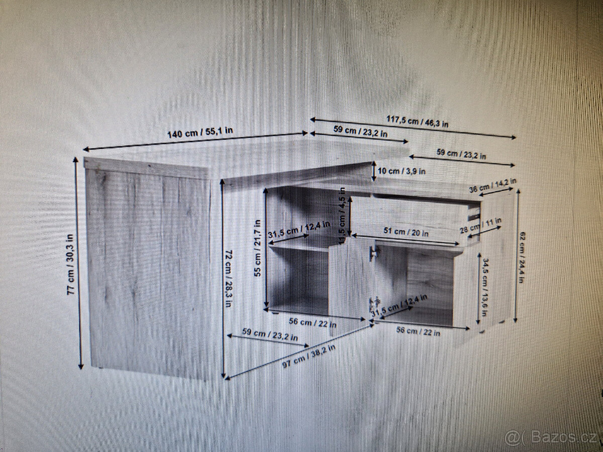 ROHOVÝ PSACÍ STŮL - 5