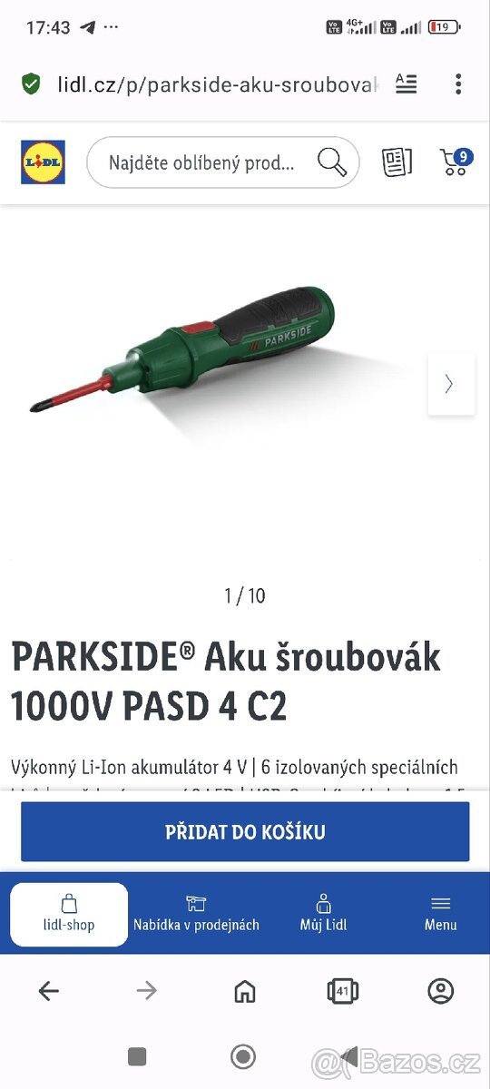 Aku šroubovák 1000V PASD 4 C2 parkside - 5