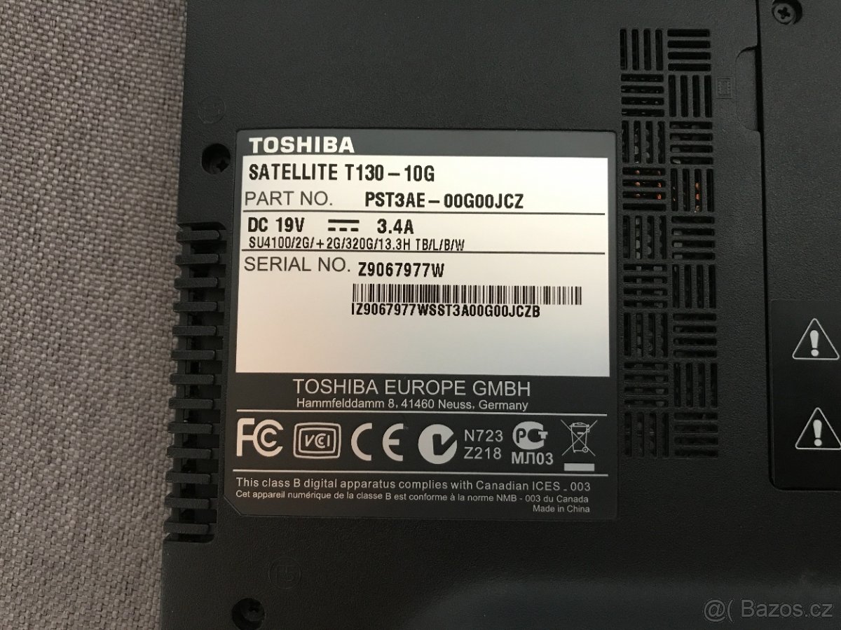 Notebook Toshiba Satellite T130-10G - 5