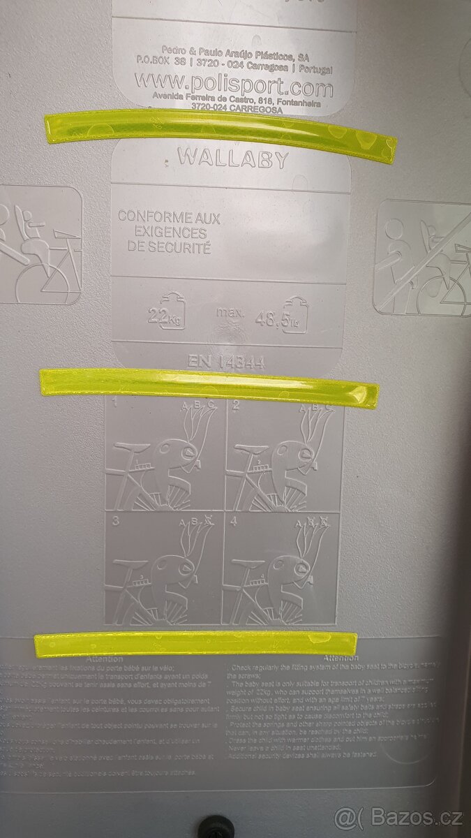 🙂 Dětská cyklosedačka Polisport Wallaby Deluxe - 5
